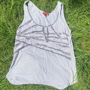 Anthropology’s One September grey detailed summer tank.